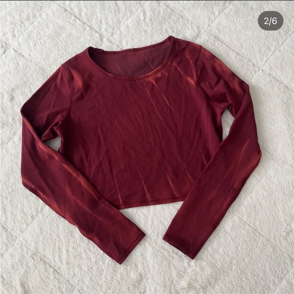 Lululemon❣️Wunder Train Cropped Long Sleeve Shirt - Picture 2 of 6